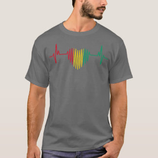 Heartbeat Design Guinea Flag T-Shirt