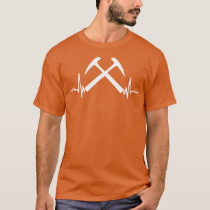 Heartbeat Double Rock Hammers Geology Rockhound T-Shirt