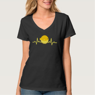 Heartbeat Ecg Puffer Fish Marine Animal T-Shirt