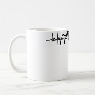 Heartbeat Ecg Roller Skates Roller Skating Inline Coffee Mug