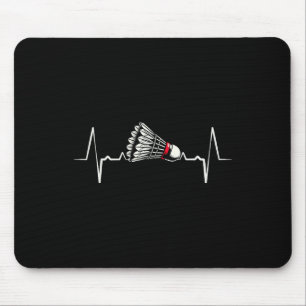 Heartbeat Ecg Shuttle Badminton Player Shuttle 2  Mouse Pad