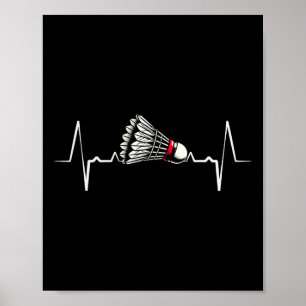Heartbeat Ecg Shuttle Badminton Player Shuttle 2  Poster