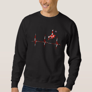 Heartbeat EKG Pulse Croatia Croatian Pride Croatia Sweatshirt