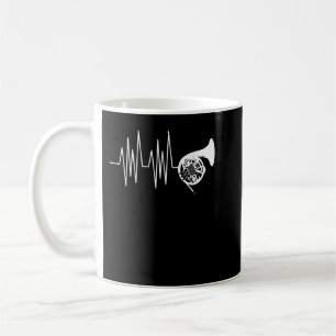 Heartbeat ELG Pulse French Horn Corno Player March Coffee Mug