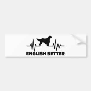 Heartbeat English Setter Bumper Sticker