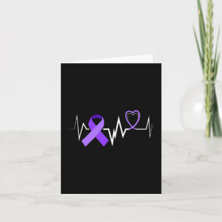 Heartbeat Epilepsy Ribbon Epilepsy Disorder Awaren Card