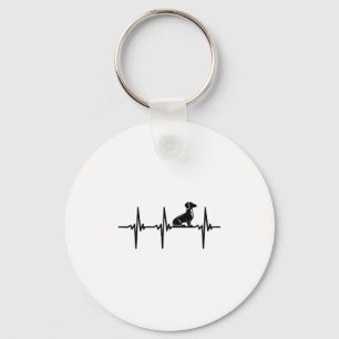 Heartbeat For Loyal Dachshund Dogs Key Ring