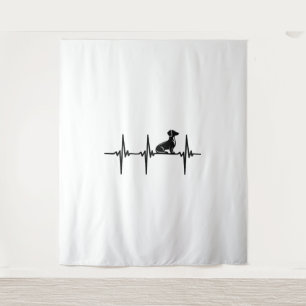 Heartbeat For Loyal Dachshund Dogs Tapestry