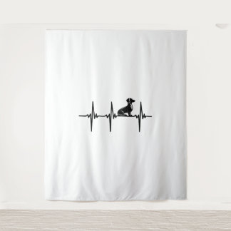 Heartbeat For Loyal Dachshund Dogs Tapestry
