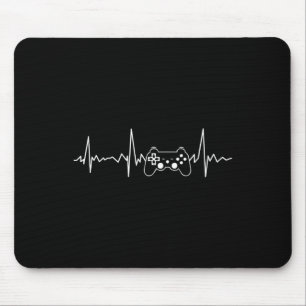 Heartbeat Funny Video Game Gift Boys Men Gamer  Mouse Pad