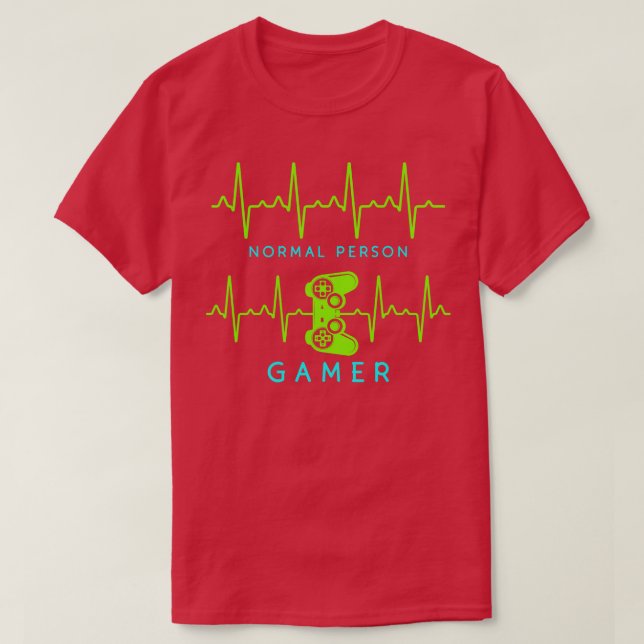 Heartbeat Gaming Controller Gamer T-Shirt (Design Front)