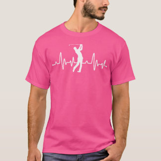 Heartbeat Golf Swing Golfing Golfer T-Shirt
