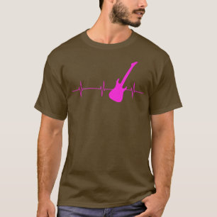 Heartbeat Guitarist Girl Guitar Lover Guitar Playe T-Shirt