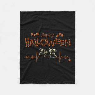Heartbeat Happy Halloween Doctor Nurse Fleece Blanket