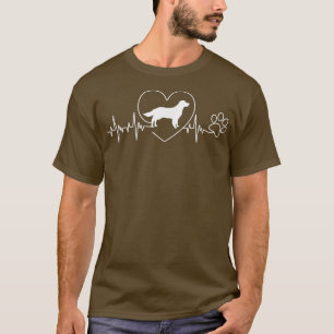 Heartbeat Heart Golden Retriever Puppy Dog Owner P T-Shirt