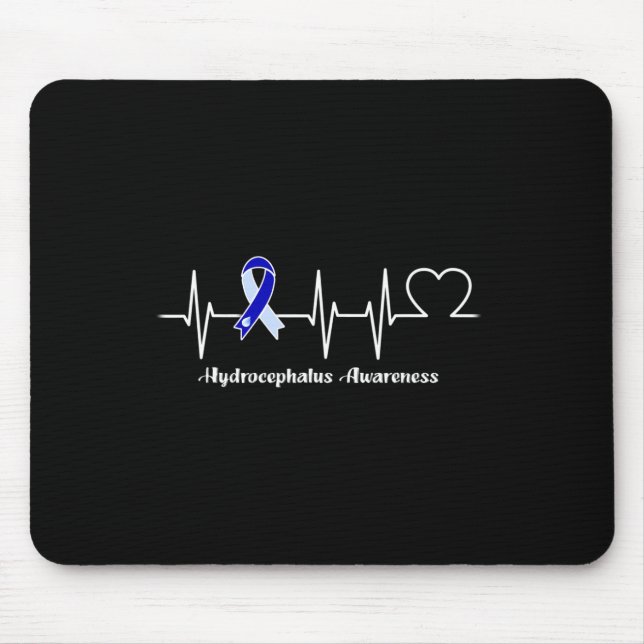 Heartbeat Hydrocephalus Warrior  Mouse Pad (Front)
