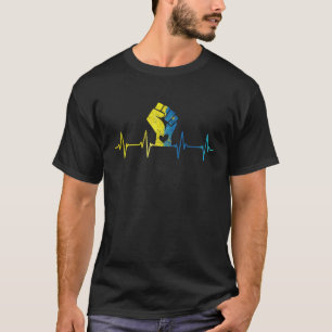 Heartbeat I Stand With Ukraine Supporter Men Women T-Shirt