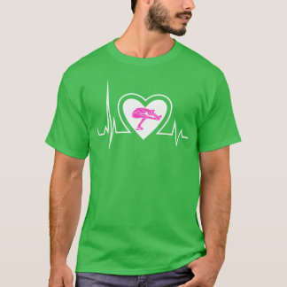 Heartbeat Ice Skating Figure Skater T-Shirt