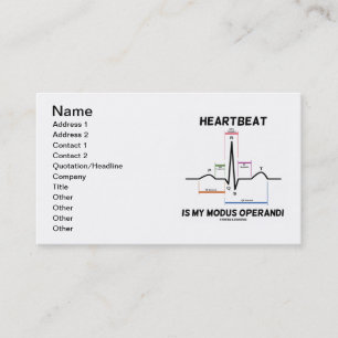 Heartbeat Is My Modus Operandi (ECG / EKG) Business Card