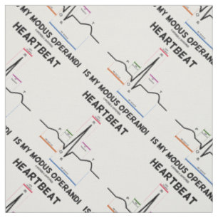 Heartbeat Is My Modus Operandi Electrocardiogram Fabric