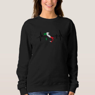 Heartbeat Italian Flag Italy Sweatshirt