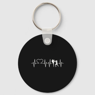 Heartbeat Kickboxing Shirt Kick Boxing Karate Tee  Key Ring