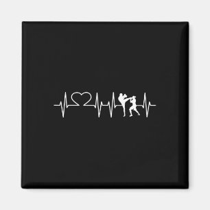 Heartbeat Kickboxing Shirt Kick Boxing Karate Tee Magnet
