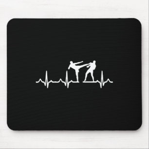 Heartbeat Kickboxing Shirt Kick Boxing Karate Tee Mouse Pad