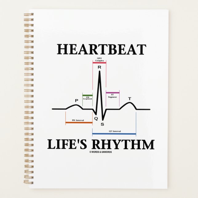 Heartbeat Life's Rhythm ECG EKG Electrocardiogram Planner (Front)