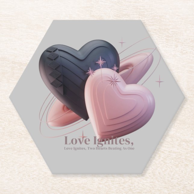 Heartbeat Love Drink Coaster (Front)
