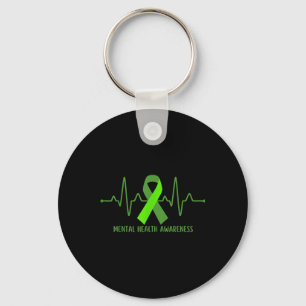 Heartbeat National Mental Health Awareness Day Gre Key Ring