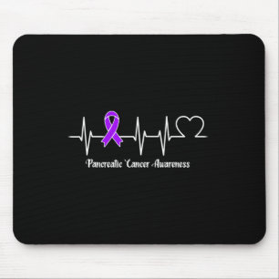 Heartbeat Pancreatic Cancer Warrior Mouse Pad