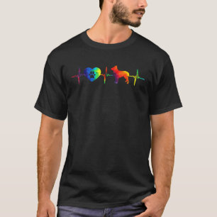 Heartbeat Paw Heeler Tie Dye Cattle Dog Hippie Hip T-Shirt