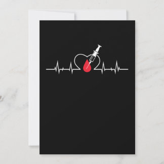 Heartbeat Phlebotomist Phlebotomy Syringe Blood Gi Invitation