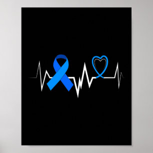 Heartbeat Products Alopecia Blue Ribbon Alopecia A Poster