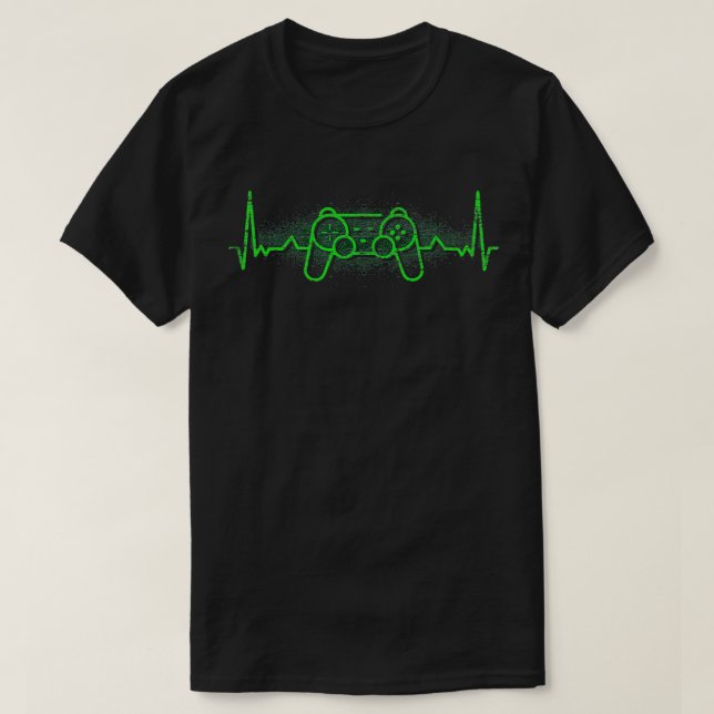 Heartbeat Professional Gamer Gift Controller Gamin T-Shirt (Design Front)