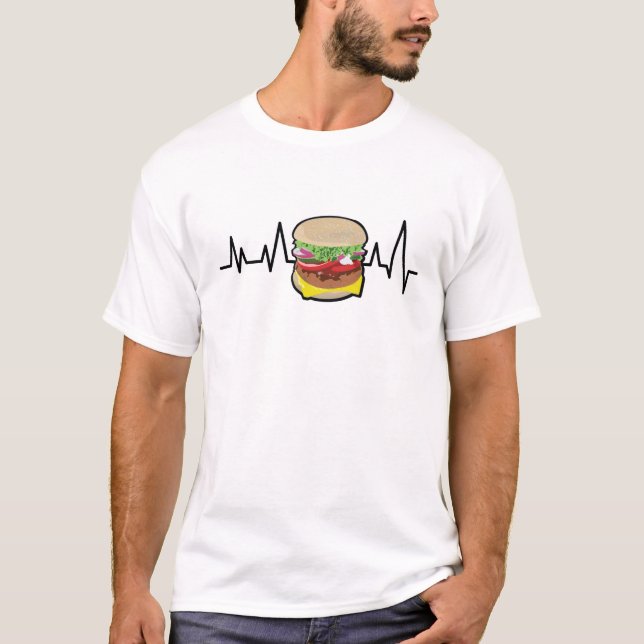 Heartbeat Pulse - Burger T-Shirt (Front)