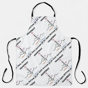 Heartbeat Rhythm Of My Soul ECG Electrocardiogram Apron