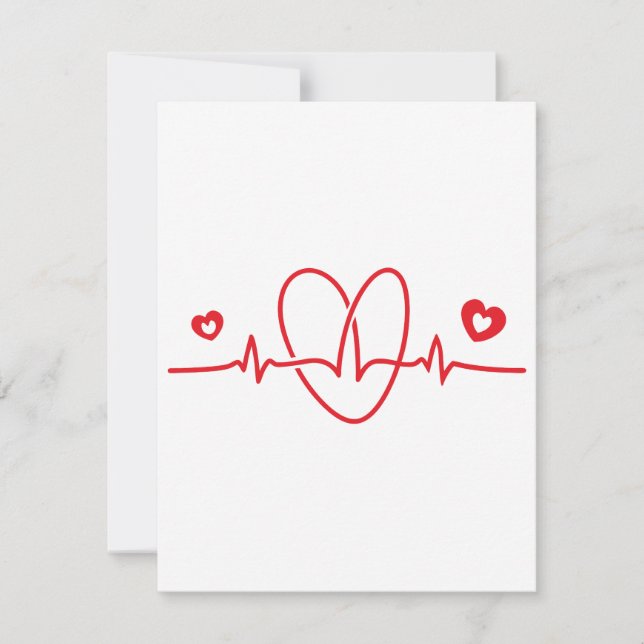 Heartbeat Scribbles RSVP Card (Front)