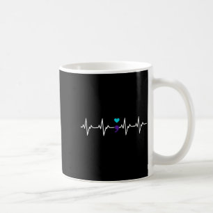 Heartbeat Semicolon Gift Suicide Prevention Awaren Coffee Mug