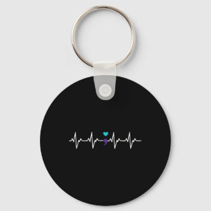 Heartbeat Semicolon Gift Suicide Prevention Awaren Key Ring
