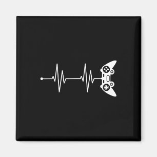 Heartbeat Shirt Gift For Video Game Lover Video Ga Magnet
