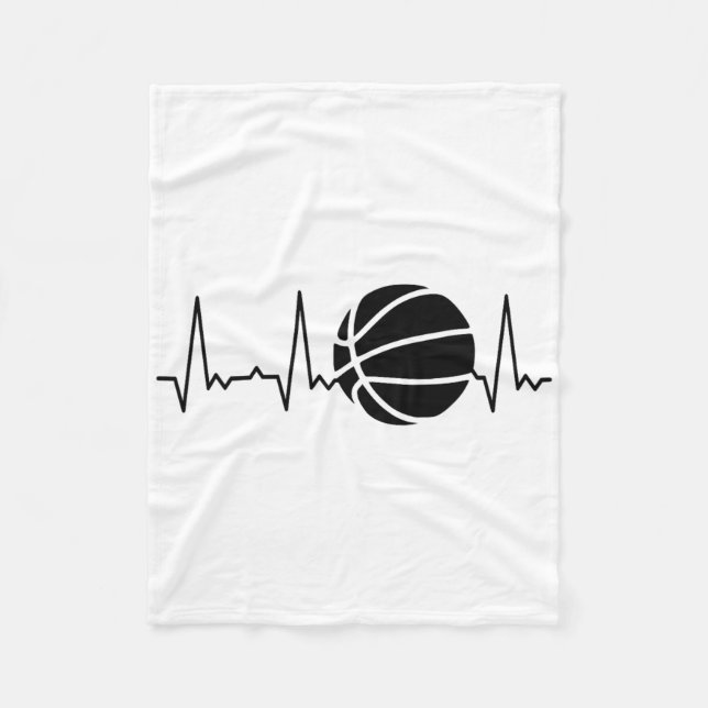 Heartbeat Sketll  Fleece Blanket (Front)