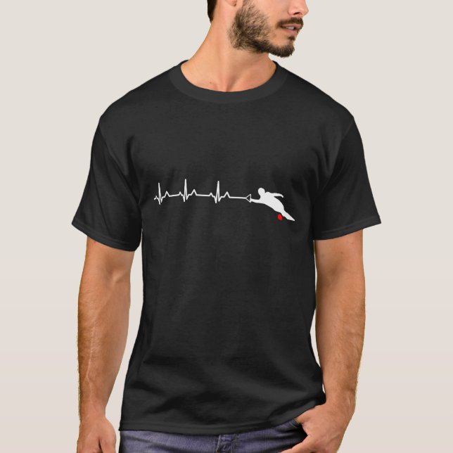 Heartbeat Slalom Water Skier T-Shirt (Front)