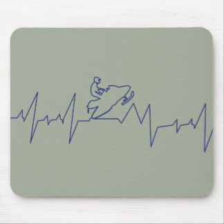Heartbeat-Snowmobile Mouse Pad
