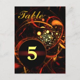 Heartbeat Table Number Postcard