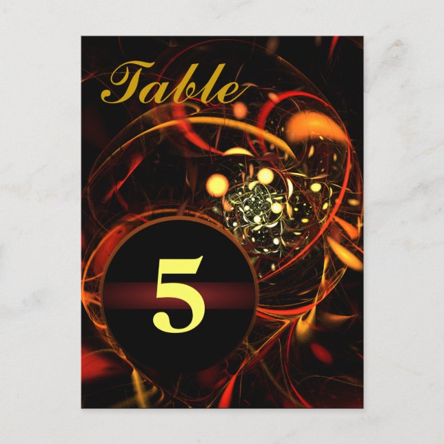 Heartbeat Table Number Postcard (Front)