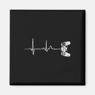 Heartbeat Video Game Lover Gift Shirt Magnet