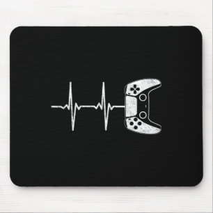 Heartbeat Video Games Gaming Boys Teens Men  Mouse Pad