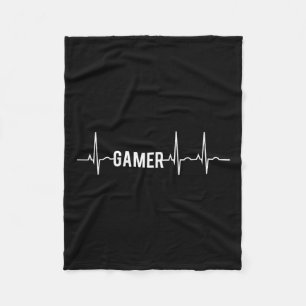 Heartbeat Video Games Lover Fleece Blanket